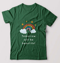 Load image into Gallery viewer, Tomorrow Will Be Beautiful T-Shirt for Men-Bottle Green-Ektarfa.online
