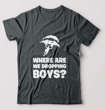 Load image into Gallery viewer, PUBG Where Are We Dropping Boys T-Shirt for Men-Steel grey-Ektarfa.online
