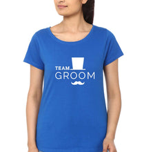 Load image into Gallery viewer, Team Groom T-Shirt for Women-Royal Blue-Ektarfa.online
