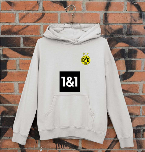 Borussia Dortmund 2021-22 Unisex Hoodie for Men/Women-Grey Melange-Ektarfa.online