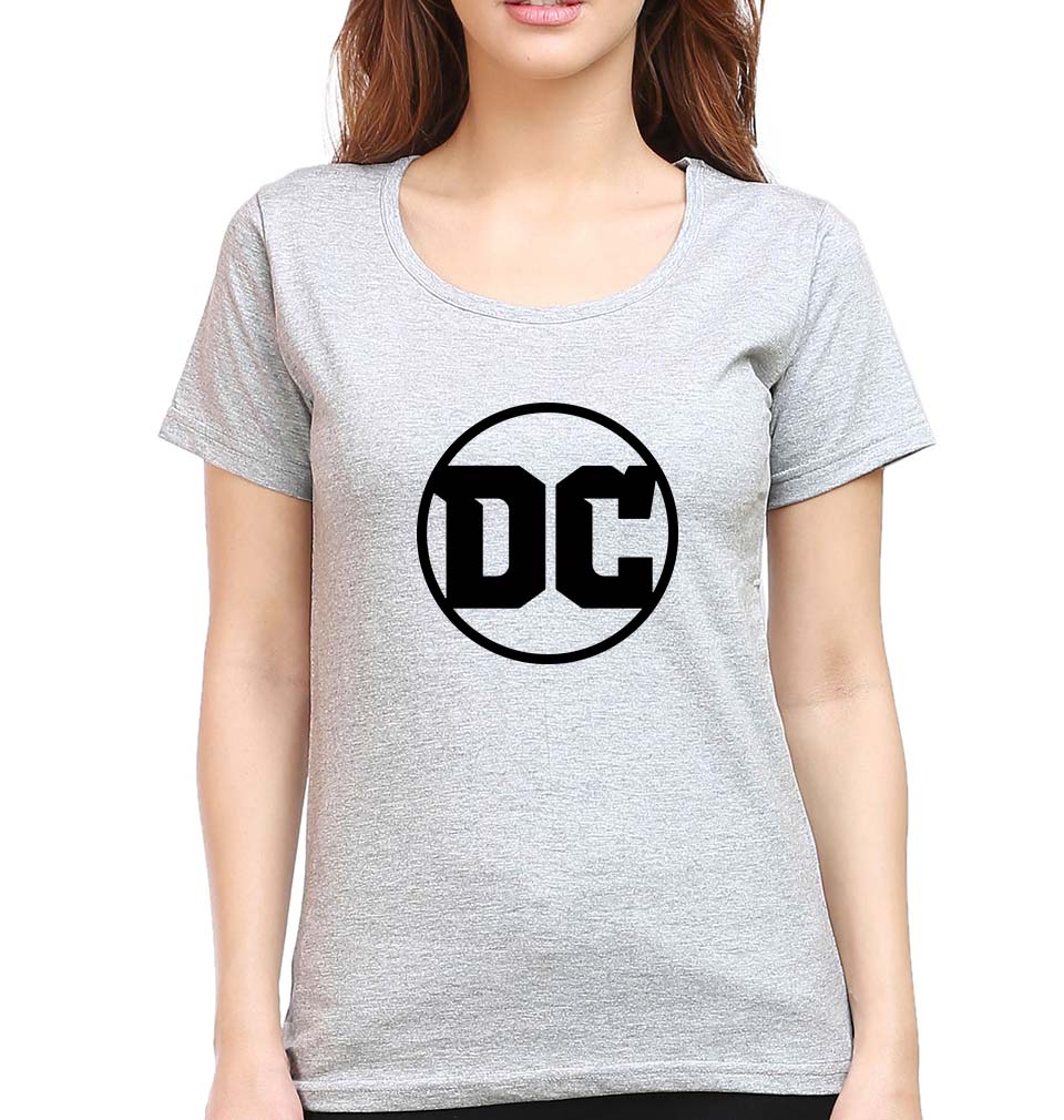 DC T-Shirt for Women-XS(32 Inches)-Grey Melange-Ektarfa.online