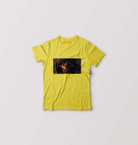 Mortal Kombat Kids T-Shirt for Boy/Girl-Mustard Yellow-Ektarfa.online
