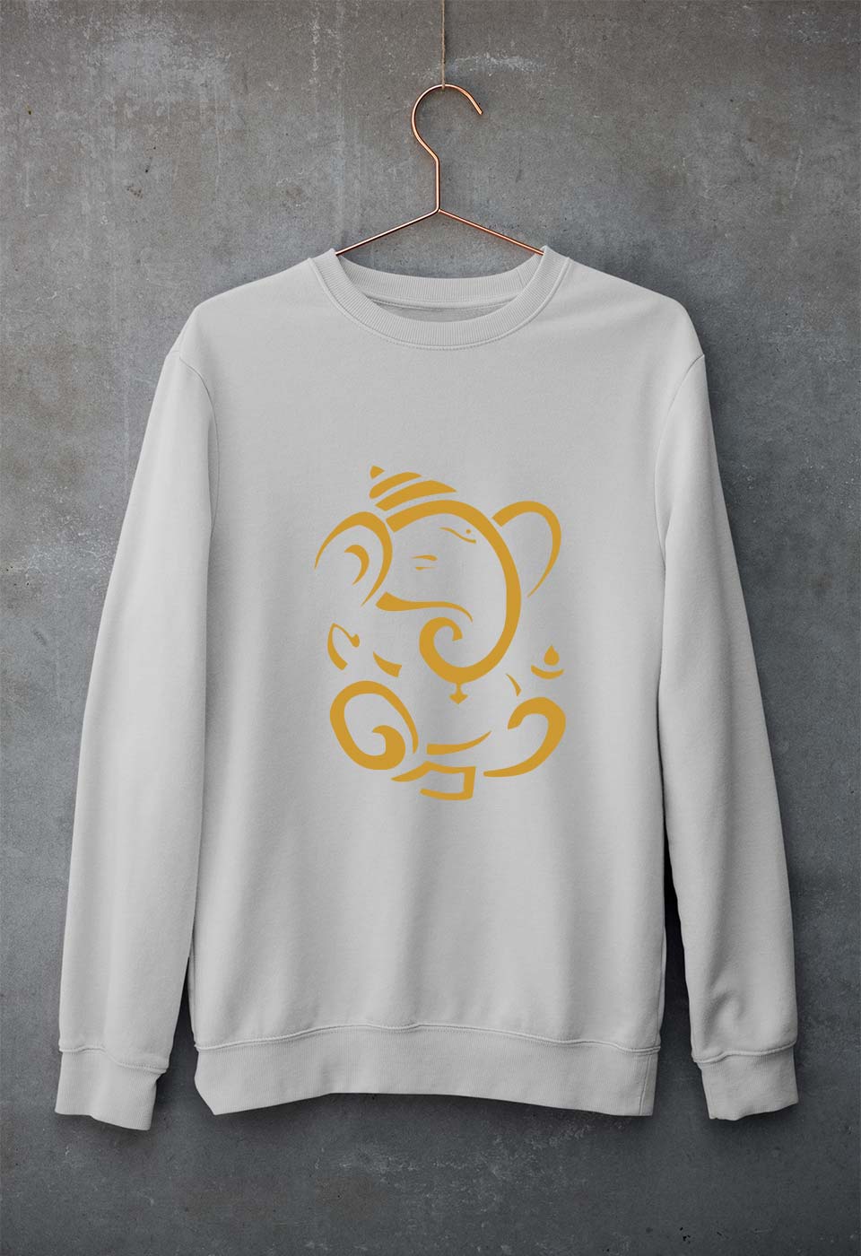 Ganpati JI(Ganesh) Unisex Sweatshirt for Men/Women-Grey Melange-Ektarfa.online