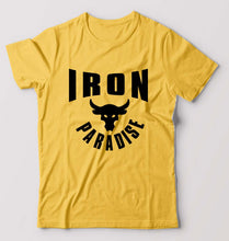 Load image into Gallery viewer, Iron Paradise T-Shirt for Men-S(38 Inches)-Golden Yellow-Ektarfa.online
