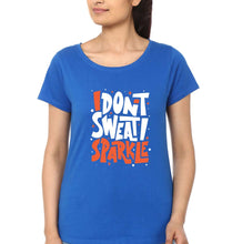 Load image into Gallery viewer, Gym Sweat T-Shirt for Women-XS(32 Inches)-Royal Blue-Ektarfa.online
