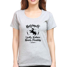 Load image into Gallery viewer, Hufflepuff Harry Potter T-Shirt for Women-Grey Melange-Ektarfa.online
