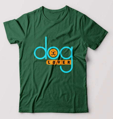 Dog Lover T-Shirt for Men-Bottle Green-Ektarfa.online
