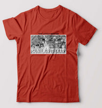 Load image into Gallery viewer, Sunil Gavaskar T-Shirt for Men-S(38 Inches)-Brick Red-Ektarfa.online
