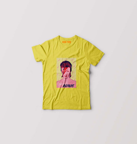 David Bowie Kids T-Shirt for Boy/Girl-Yellow-Ektarfa.online