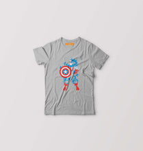 Load image into Gallery viewer, Captain America Superhero Kids T-Shirt for Boy/Girl-Grey-Ektarfa.online
