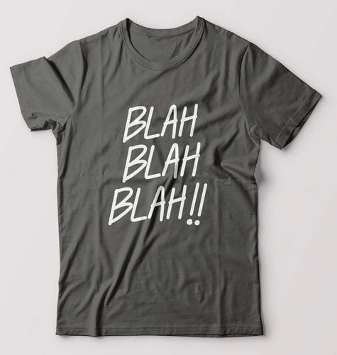 Blah Blah T-Shirt for Men-Charcoal-Ektarfa.online