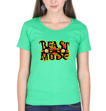Load image into Gallery viewer, Gym Beast T-Shirt for Women-XS(32 Inches)-flag green-Ektarfa.online
