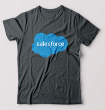 Load image into Gallery viewer, Salesforce T-Shirt for Men-S(38 Inches)-Steel grey-Ektarfa.online
