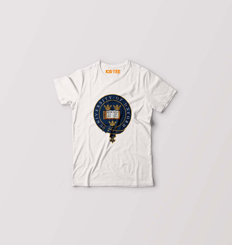 University of Oxford Kids T-Shirt for Boy/Girl-White-Ektarfa.online