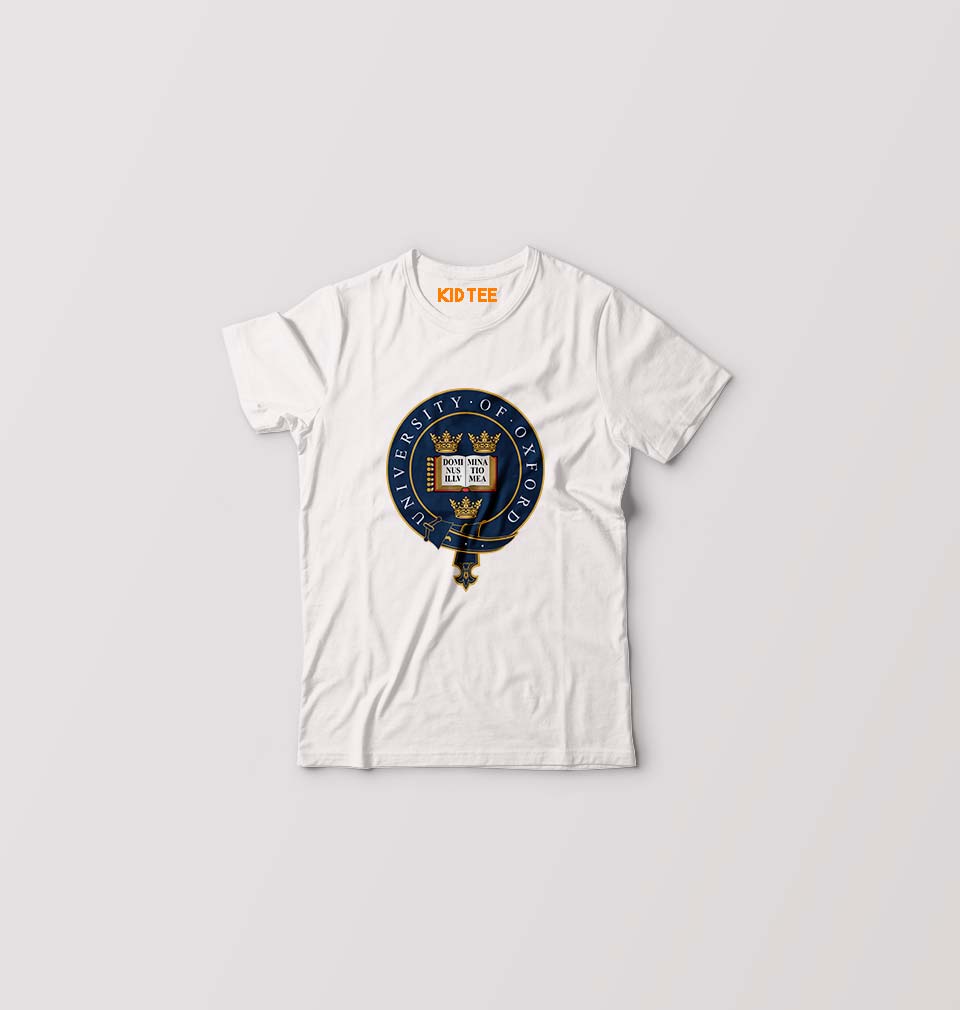 University of Oxford Kids T-Shirt for Boy/Girl-White-Ektarfa.online