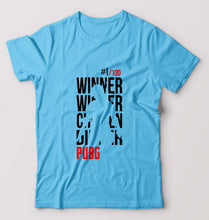 Load image into Gallery viewer, PUBG Winner Winner Chicken Dinner T-Shirt for Men-Light Blue-Ektarfa.online
