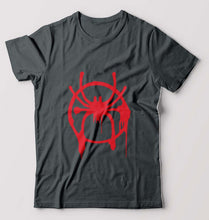 Load image into Gallery viewer, Spiderman Superhero T-Shirt for Men-S(38 Inches)-Steel grey-Ektarfa.online
