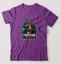 Load image into Gallery viewer, Cyberpunk T-Shirt for Men-Purple-Ektarfa.online
