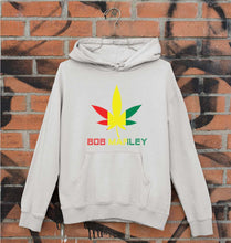 Load image into Gallery viewer, Bob Marley Weed Unisex Hoodie for Men/Women-S(40 Inches)-Grey Melange-Ektarfa.online

