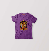 Load image into Gallery viewer, Spain Football Kids T-Shirt for Boy/Girl-0-1 Year(20 Inches)-Purple-Ektarfa.online
