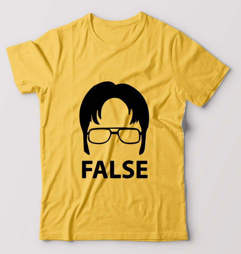Dwight Schrute T-Shirt for Men-Golden Yellow-Ektarfa.online