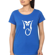 Load image into Gallery viewer, Michael Jackson (MJ) T-Shirt for Women-XS(32 Inches)-Royal Blue-Ektarfa.online
