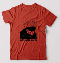 Load image into Gallery viewer, Gojo Satoru Anime T-Shirt for Men-S(38 Inches)-Brick Red-Ektarfa.online
