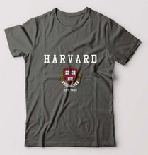 Load image into Gallery viewer, Harvard T-Shirt for Men-S(38 Inches)-Charcoal-Ektarfa.online
