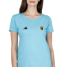Load image into Gallery viewer, Belgium Football T-Shirt for Women-Light Blue-Ektarfa.online
