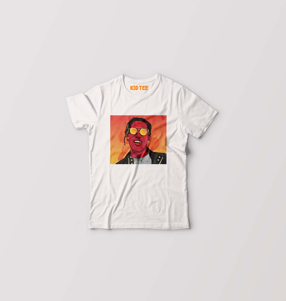 Asap Rocky Kids T-Shirt for Boy/Girl-White-Ektarfa.online