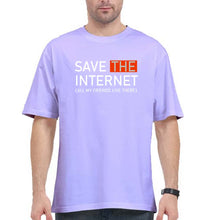 Load image into Gallery viewer, Internet Funny Oversized T-Shirt for Men-Lavender-Ektarfa.online
