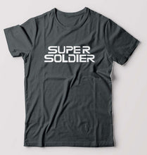 Load image into Gallery viewer, Super Soldier T-Shirt for Men-S(38 Inches)-Steel grey-Ektarfa.online
