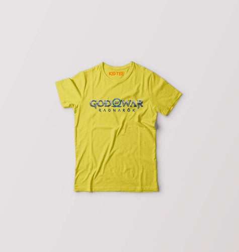 God of War Ragnarok Kids T-Shirt for Boy/Girl-Mustard Yellow-Ektarfa.online