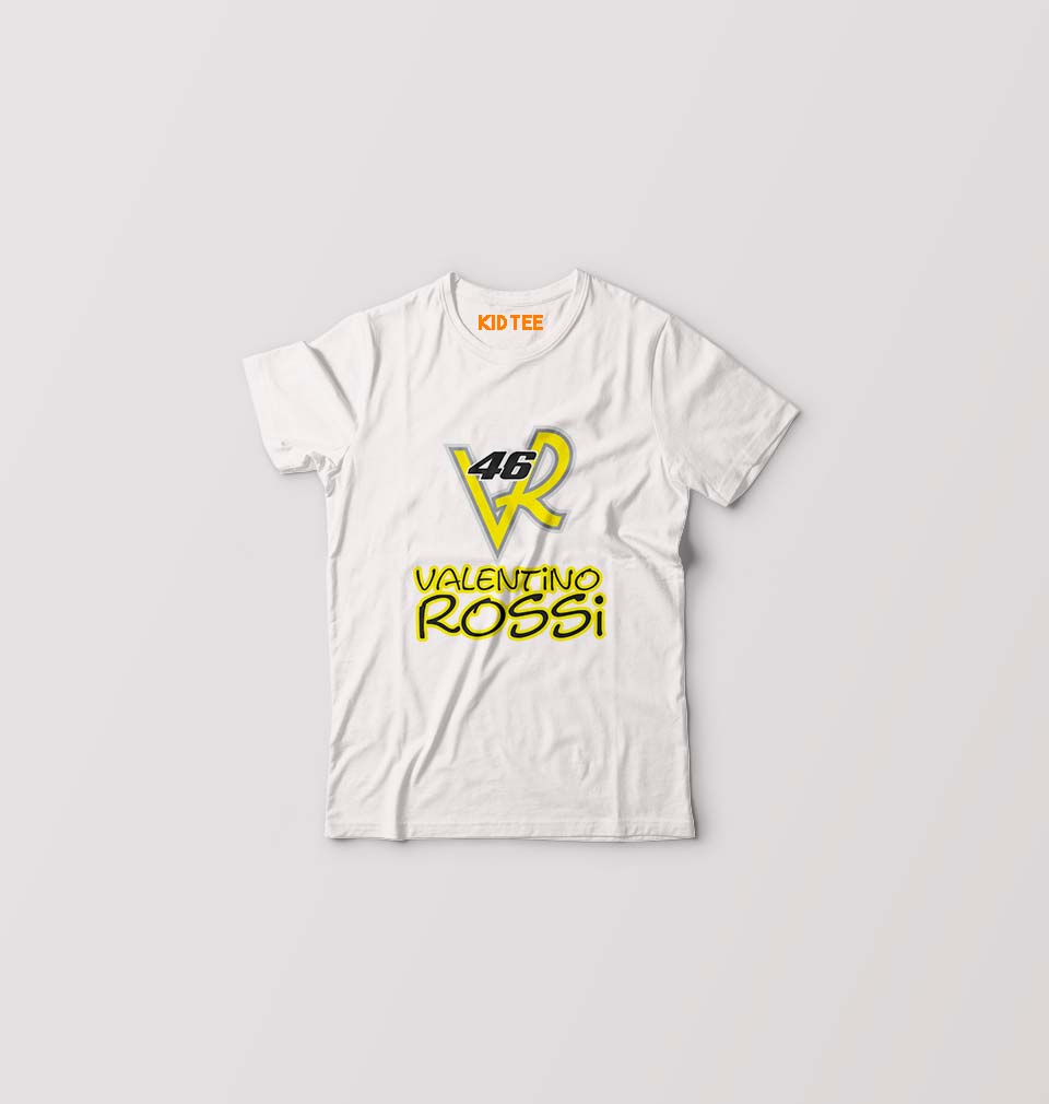 Valentino Rossi(VR 46) Kids T-Shirt for Boy/Girl-0-1 Year(20 Inches)-White-Ektarfa.online