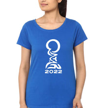 Load image into Gallery viewer, FIFA World Cup Qatar 2022 T-Shirt for Women-XS(32 Inches)-Royal Blue-Ektarfa.online
