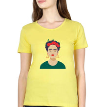 Load image into Gallery viewer, Frida Kahlo T-Shirt for Women-XS(32 Inches)-Mustard Yellow-Ektarfa.online
