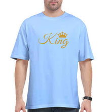 Load image into Gallery viewer, King Oversized T-Shirt for Men-Baby Blue-Ektarfa.online
