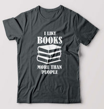 Load image into Gallery viewer, Like Books T-Shirt for Men-Steel grey-Ektarfa.online
