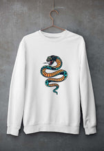 Load image into Gallery viewer, Snake Unisex Sweatshirt for Men/Women-White-Ektarfa.online
