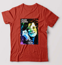 Load image into Gallery viewer, Janis Joplin T-Shirt for Men-Brick Red-Ektarfa.online
