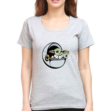 Load image into Gallery viewer, Yoda Star Wars T-Shirt for Women-XS(32 Inches)-Grey Melange-Ektarfa.online

