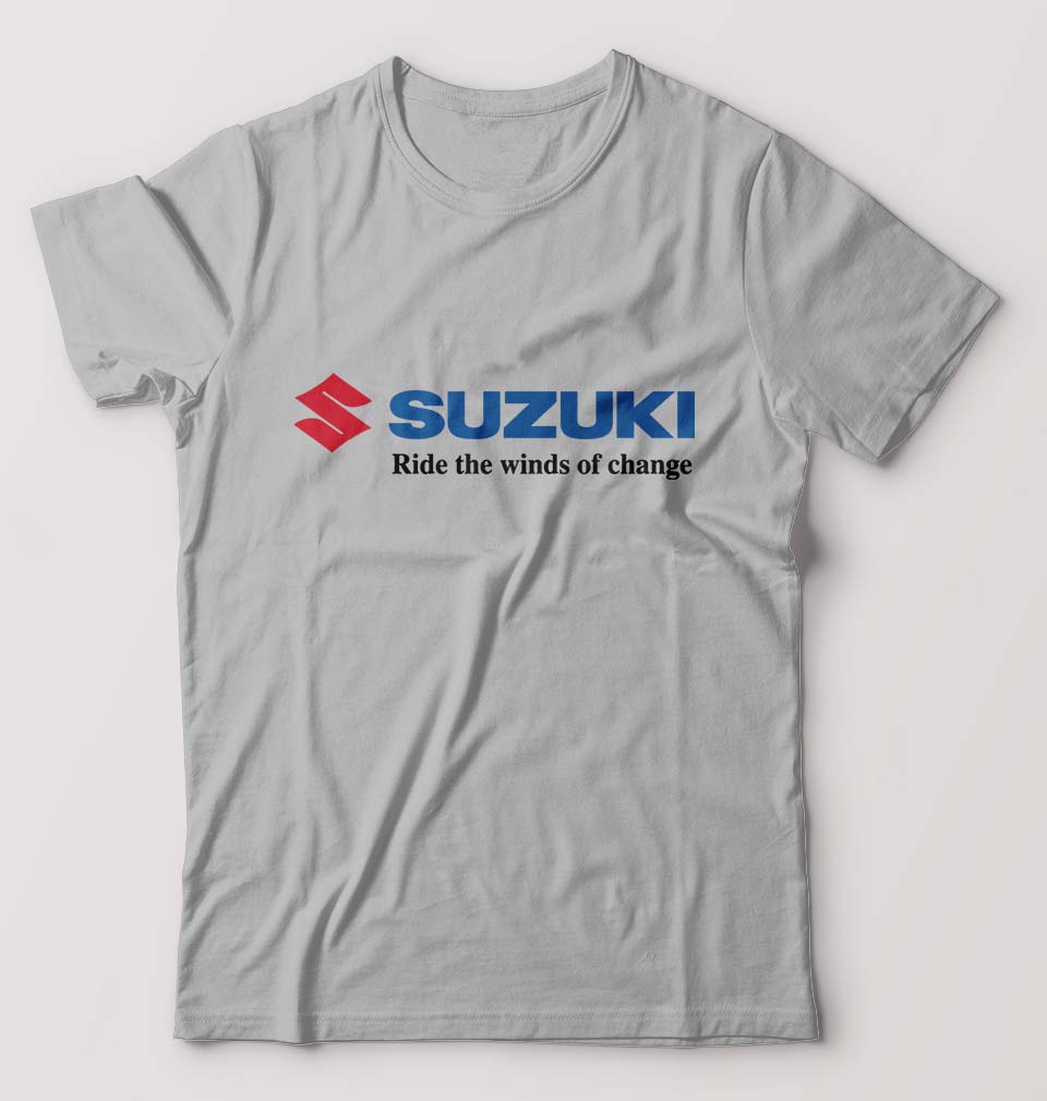 Suzuki T-Shirt for Men-S(38 Inches)-Grey Melange-Ektarfa.online