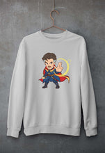 Load image into Gallery viewer, Doctor Strange Superhero Unisex Sweatshirt for Men/Women-S(40 Inches)-Grey Melange-Ektarfa.online
