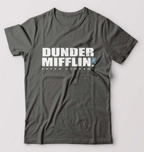 Load image into Gallery viewer, Dunder Mifflin T-Shirt for Men-S(38 Inches)-Charcoal-Ektarfa.online
