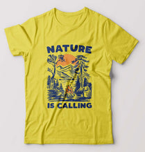 Load image into Gallery viewer, Nature T-Shirt for Men-S(38 Inches)-Yellow-Ektarfa.online
