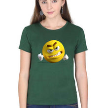 Load image into Gallery viewer, Angry Emoji T-Shirt for Women-Dark Green-Ektarfa.online
