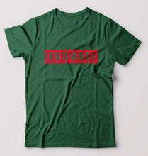 Load image into Gallery viewer, Gym Workout T-Shirt for Men-Bottle Green-Ektarfa.online
