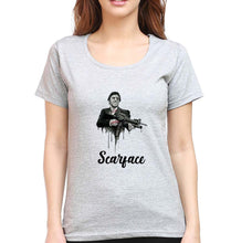 Load image into Gallery viewer, Scarface T-Shirt for Women-XS(32 Inches)-Grey Melange-Ektarfa.online
