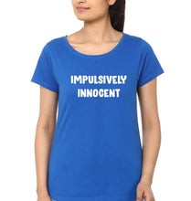 Load image into Gallery viewer, Impulsively Innocent T-Shirt for Women-Royal Blue-Ektarfa.online

