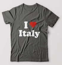Load image into Gallery viewer, I Love Italy T-Shirt for Men-Charcoal-Ektarfa.online
